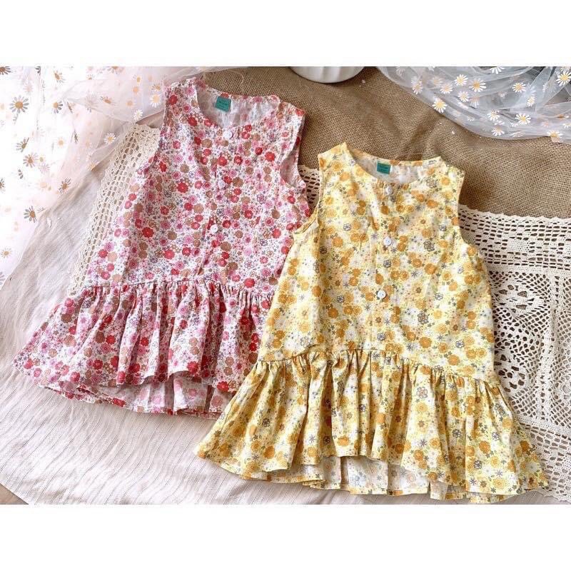 vải thô cotton hoa hồng tròn 100% cotton mềm mát
