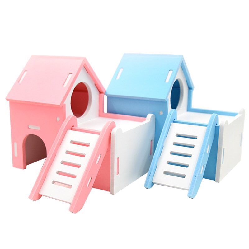 Nhà Gỗ Tầng Decor cho Hamster | Thú Nhỏ