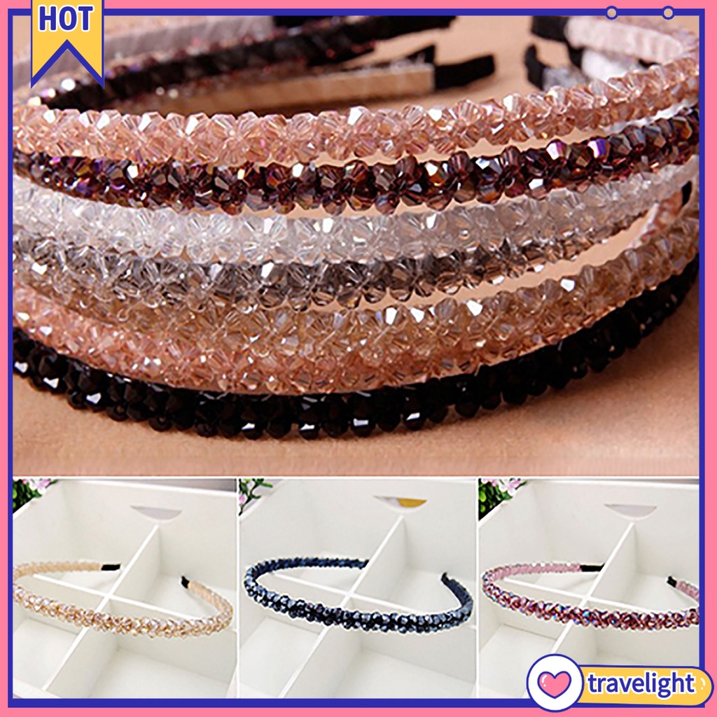 Băng Đô Đính Đá Kim Cương Giả Kim Loại Thủ Công Chống Gỉ Sét Cho Nữ