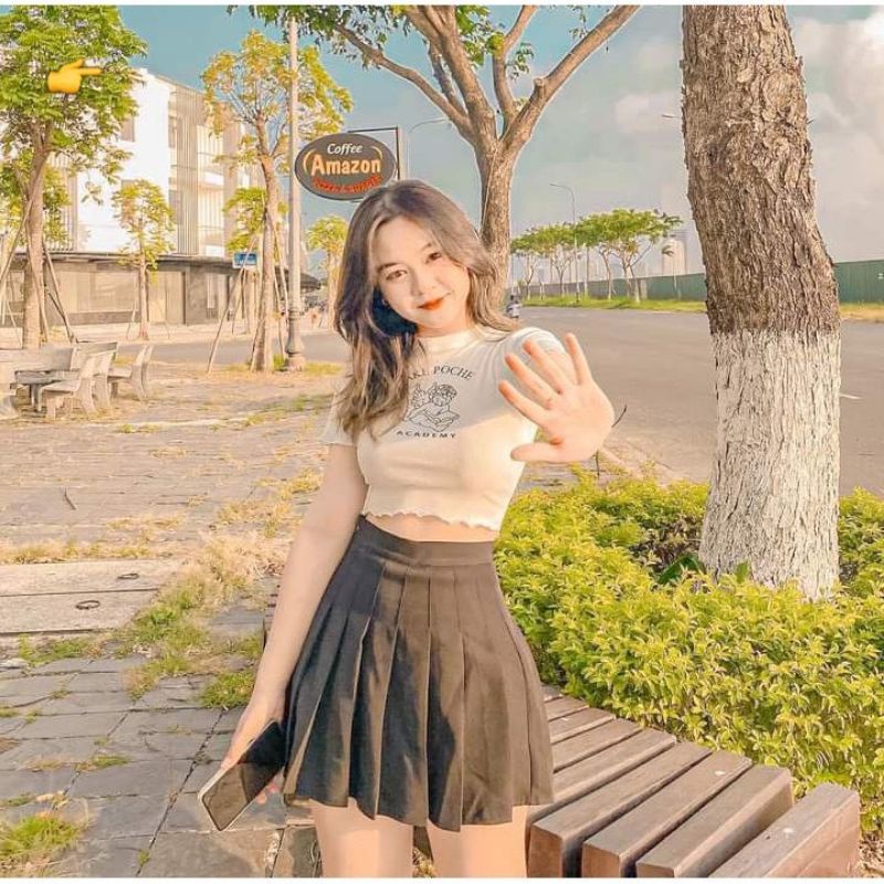 Áo croptop thiên thần cuốn biên SAKE POCHE