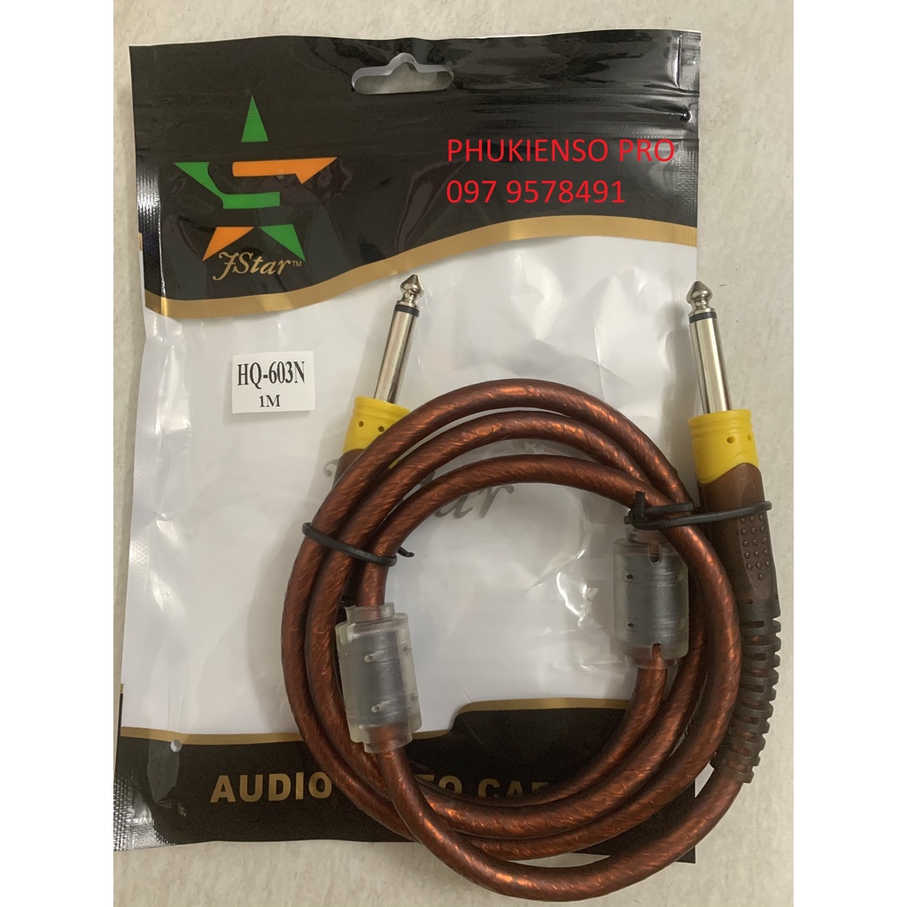 DÂY 2 ĐẦU 6 LY ĐỰC ZIN CHỐNG NHIỄU DÀI 1M  3M VÀ 5M