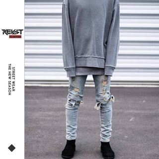 Quần jean nam Âu Mỹ, Quần bò nam rách tua rua kiểu dáng skinny, form cực đẹp cực dễ phối đồ