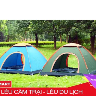 Lều Cắm Trại Lều Du Lịch Tự Bung Gấp Gọn Chống Nước 4-6 Người
