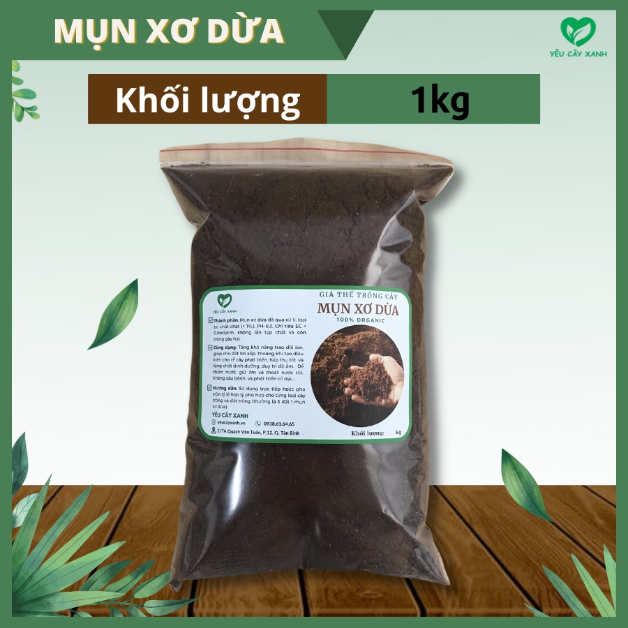 Xơ Dừa đã được xử lí túi 5dm3 ~ 1kg Giá thể giữ ẩm tăng độ tơi xốp cho Cây Cảnh, Rau Trồng giúp cây phát triển tốt.