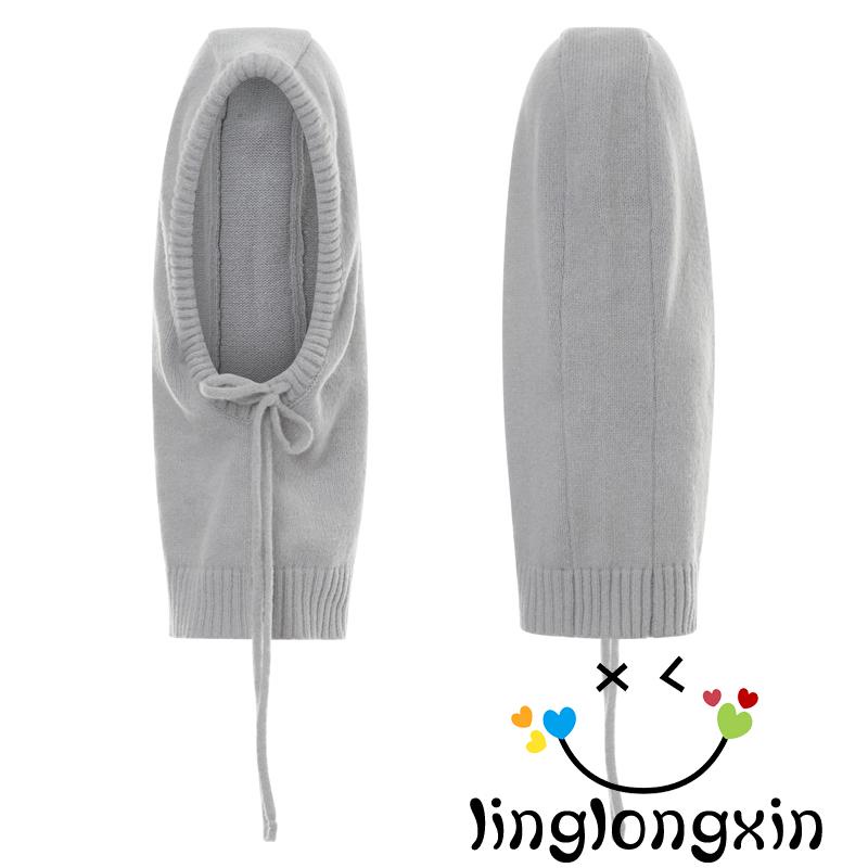 Nón Len Trùm Đầu Kiêm Khăn Choàng Cổ 2-Y2K Giữ Ấm Mùa Đông Thời Trang Đường Phố Cho Nữ