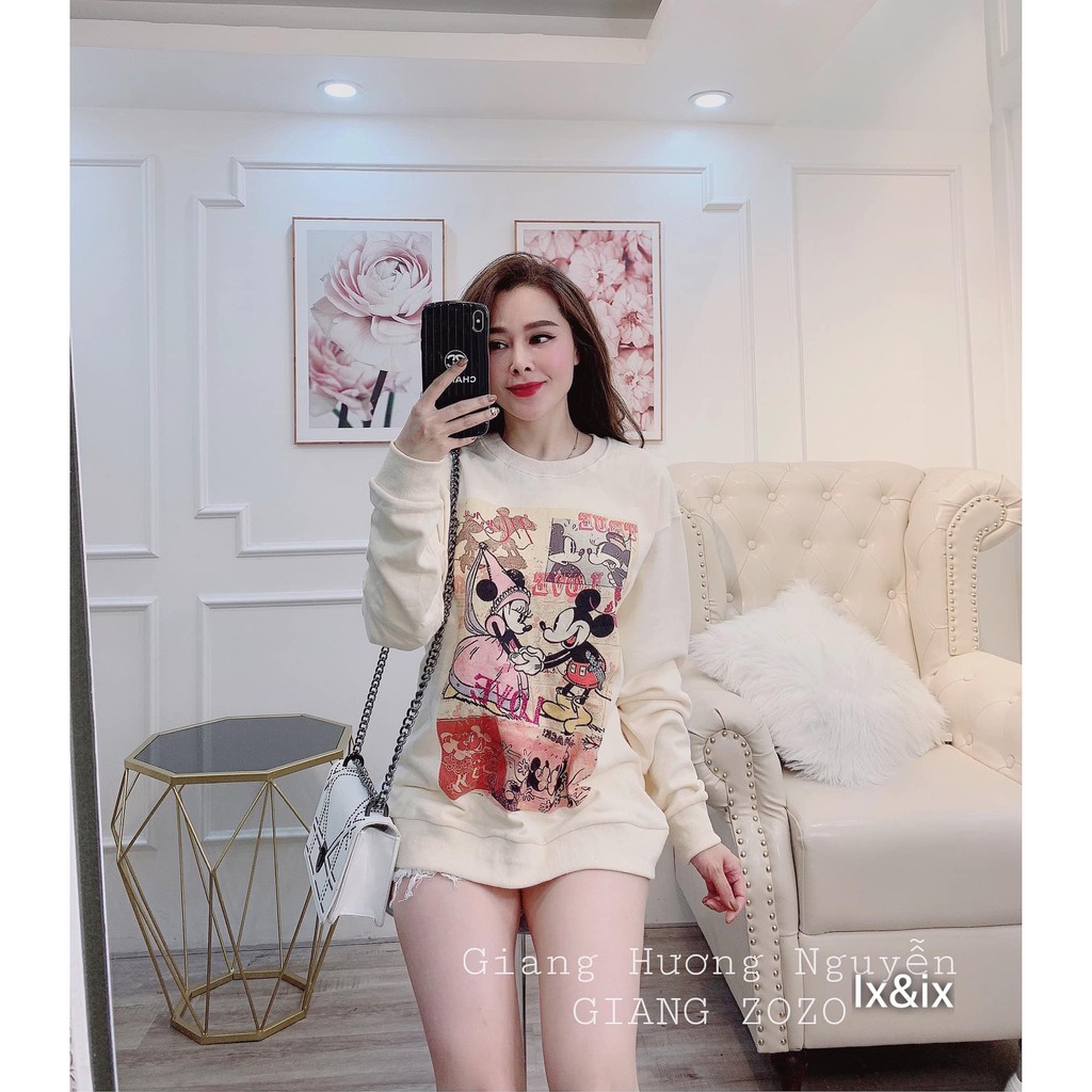 [HOT SALE] Áo nỉ dài tay nữ in hình chuột mickey SIÊU HOT | BigBuy360 - bigbuy360.vn