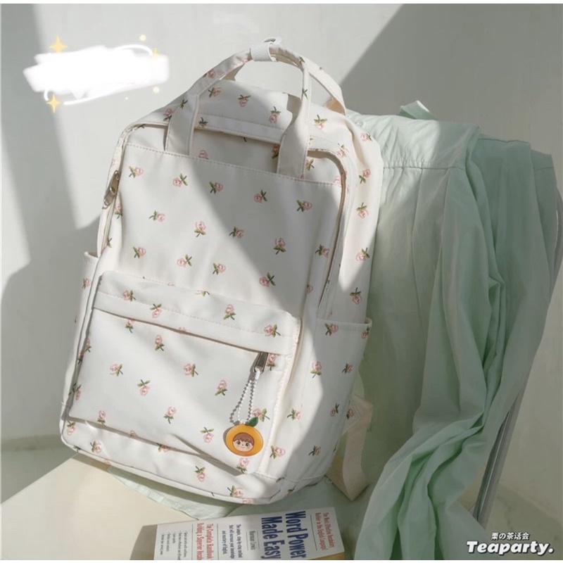 BALO VUÔNG HOA NHÍ CHỐNG NƯỚC PHONG CÁCH HANG QUỐC