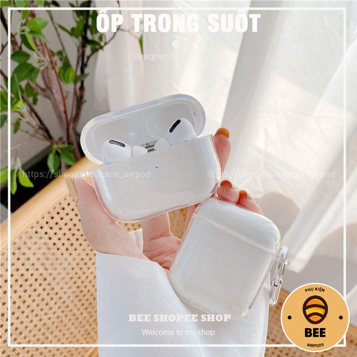 Case Airpod Vỏ Bao Đựng Tai Nghe Airpod 1 2 Pro Nhựa Trong Suốt - BEE SHOP