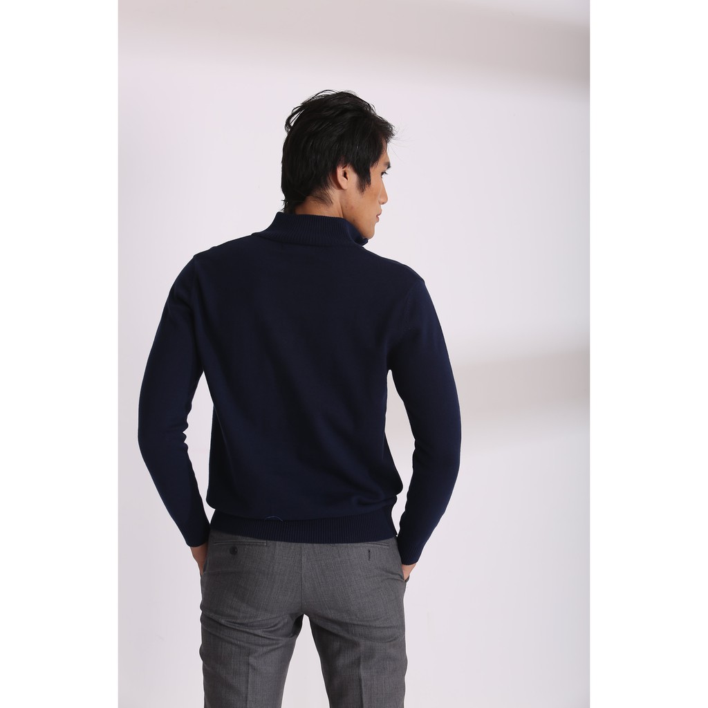 Áo Len Nam Khoá Kéo Ở Cổ Chất Len Mịn Dáng Slimfit, Trẻ Trung Năng Động, Áo Len Nam, Chất Len Mịn, Cổ Khoá Thời Trang