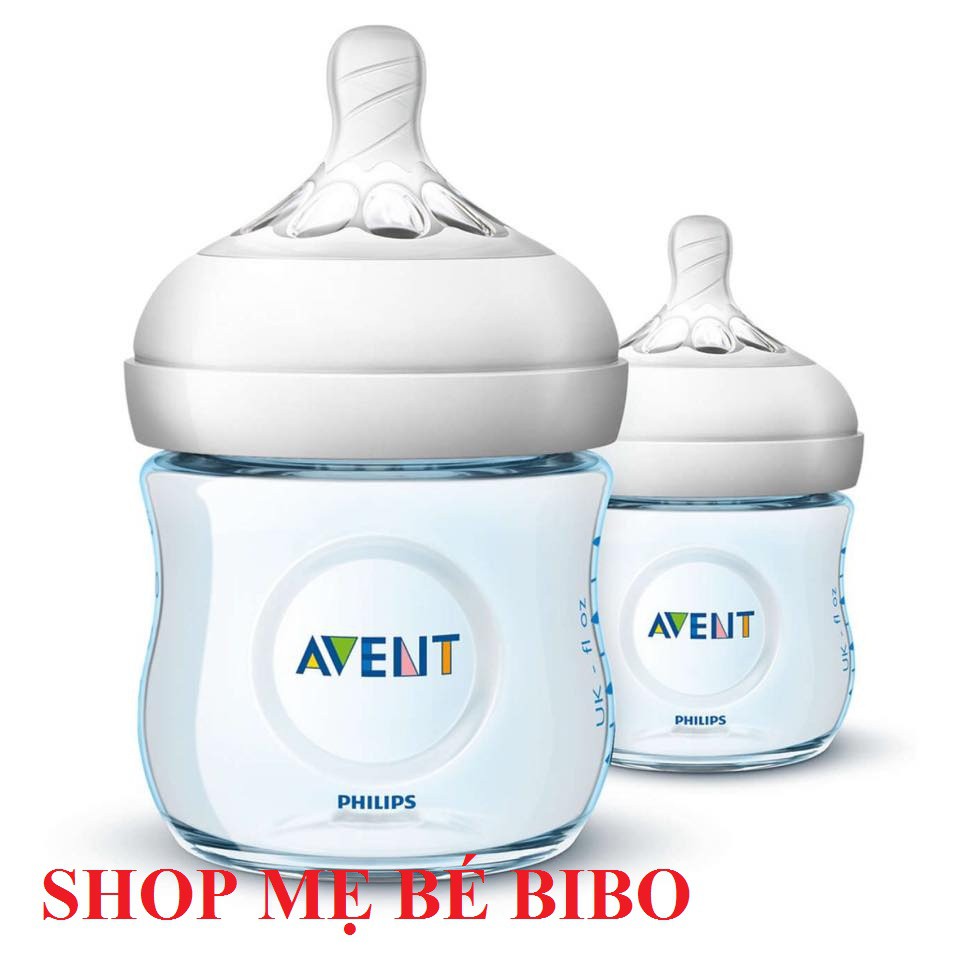 [Được chọn núm] Bình sữa chống đầy hơi Philips Avent Natural 125ml 260ml 330ml