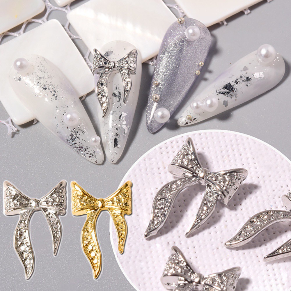 [Hàng mới về] Set 20 phụ kiện hình nơ đính móng tay xinh xắn