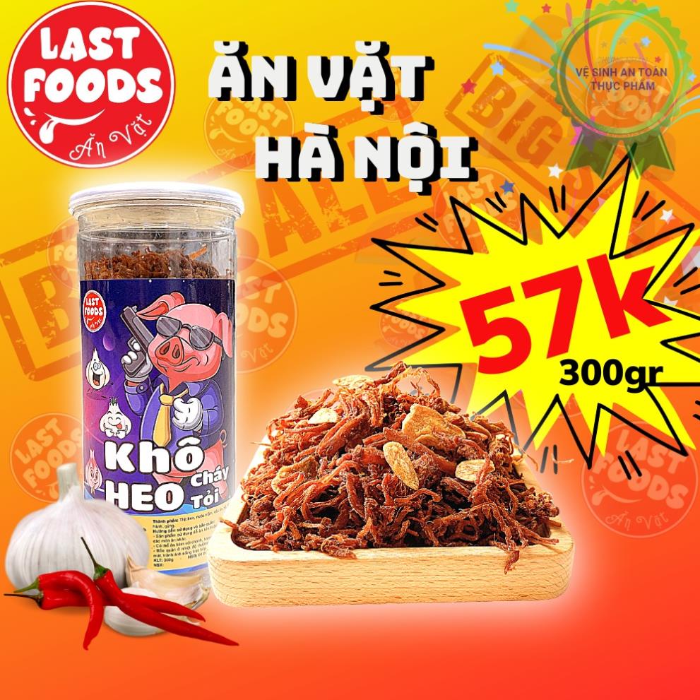 Khô heo cháy tỏi 300g cay ít, ăn vặt HABI FOODS Hà Nội tổng hợp các món ăn tiện lợi đóng hũ giá rẻ