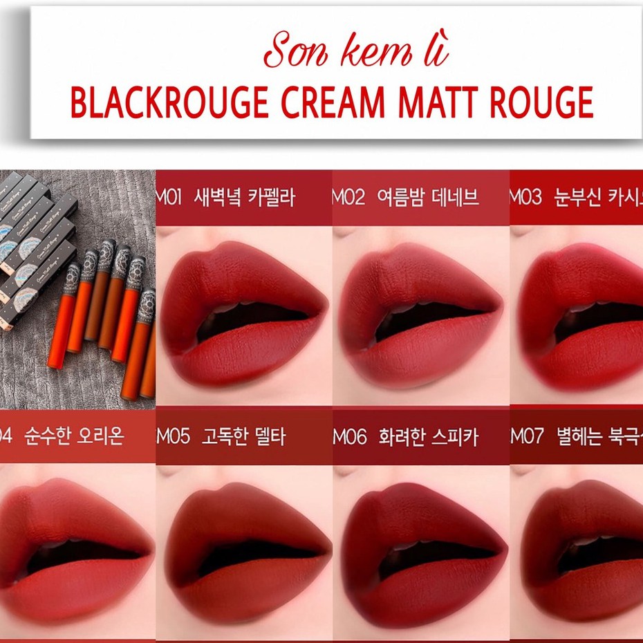 💓💓Son kem lì Black Rouge Cream Matt Rouge phiên bản mới