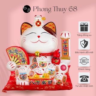 Mèo Thần Tài Vẫy Tay Phong Thủy 68 Mèo Chiêu Tài Lộc 20-29cm