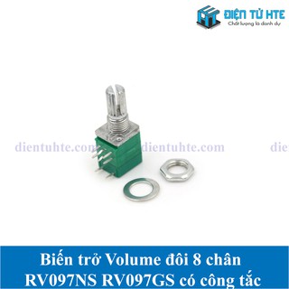 Biến trở Volume đôi 8 chân RK097GS RV097GS có công tắc