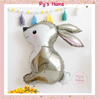 Bong Bóng hình con thỏ phong cách Hàn Quốc trang trí sinh nhật, Thôi Nôi, Đầy Tháng cho bé trai bé gái (SIZE LỚN)