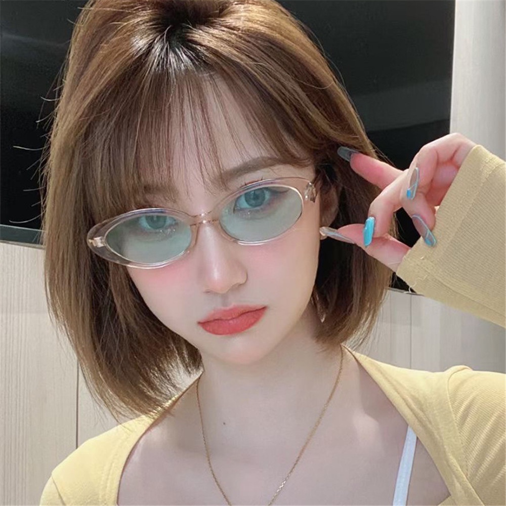 Kính Mát Gọng Oval Chống Tia uv Thời Trang Cho Nam Và Nữ