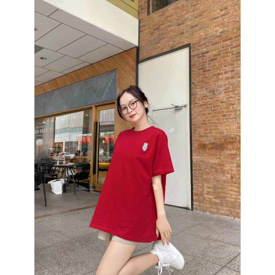 Áo thun nữ form basic in hình gấu cực xinh