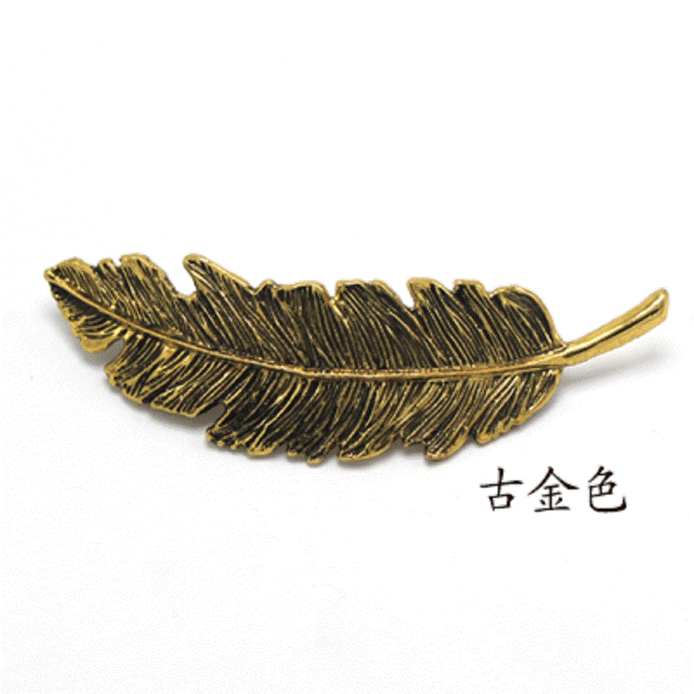 ♬MG♪-Hot fashion Feather Women Leaf Feather Hair Clip Hairpin Barrette Bobby Pin Hair Accessories