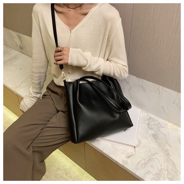 Túi Công Sở Nữ Linh Store Túi Đeo Chéo Kẹp Nách Đeo Vai Tote Da 2 Màu Thời Trang Cao Cấp - LS21