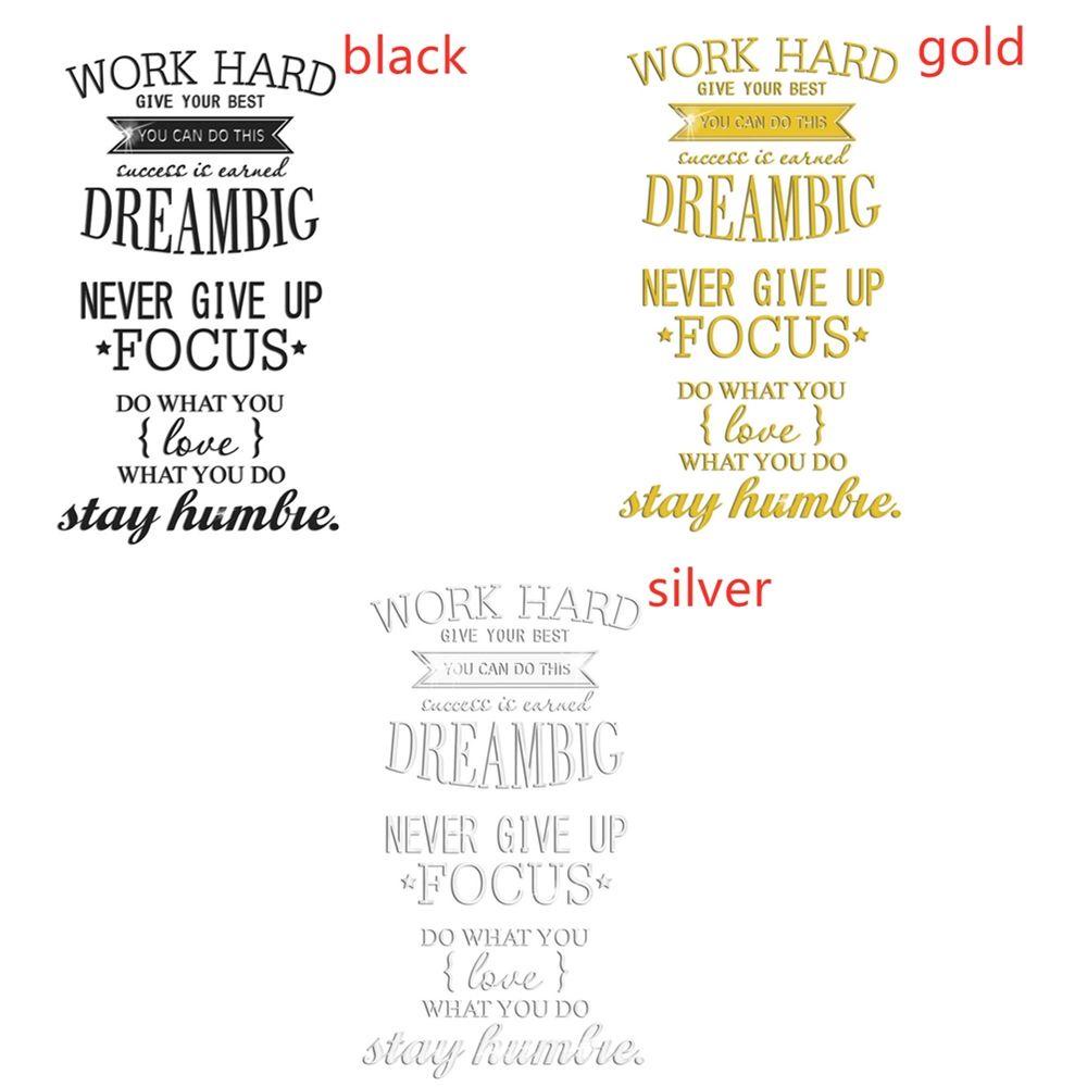 PINEVN Miếng Dán Tường Hình Câu Nói Động Lực Độc Đáo Trang Trí Nhà Cửa / Văn Phòng