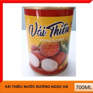 Vải Thiều Ngâm Đường Ngọc Hà Lon Thiếc 565g