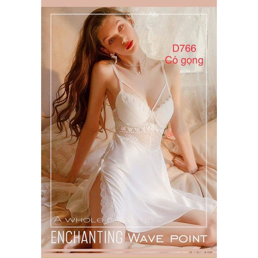 Váy ngủ lụa ren mềm mịn cao cấp sexy hàng loại 1 cúp ngực V50