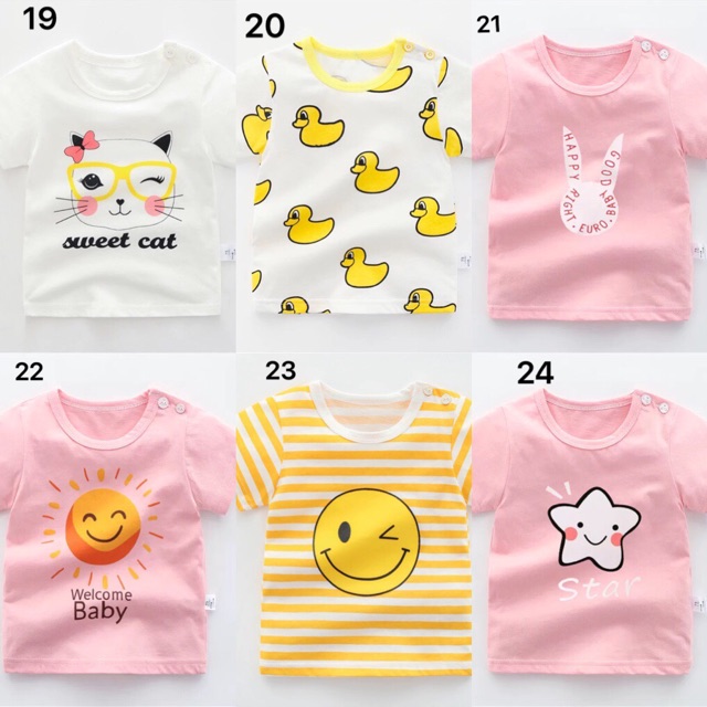 Áo cotton xuất hàn cho bé