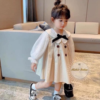 Váy tiểu thư cổ sen tay phồng cho bé (F4)