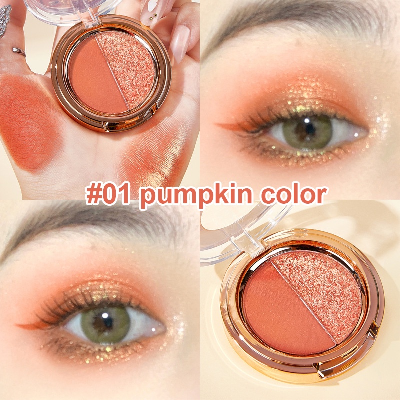 Bảng phấn mắt SUAKE 2 màu sắc tông lì và ánh nhũ 4g chất lượng cao