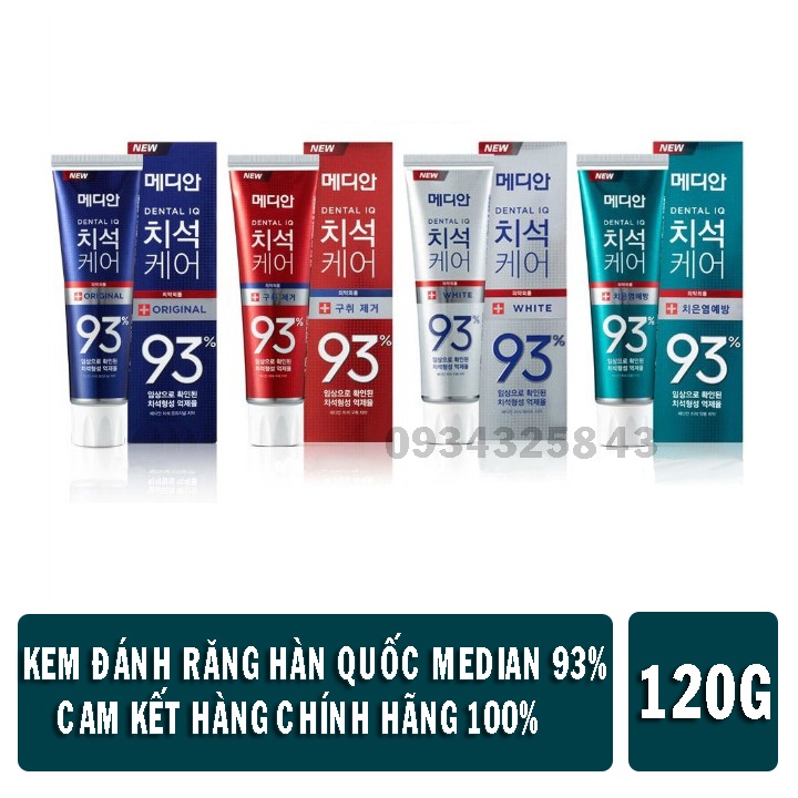 Kem đánh răng Hàn Quốc MEDIAN DENTAL IQ 93% 120g