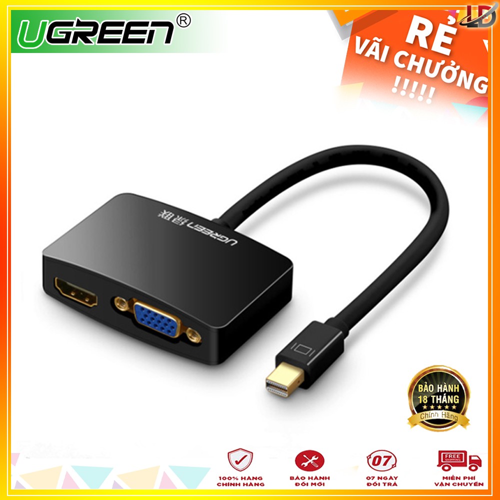 [Mã ELHACE giảm 4% đơn 300K] Cáp chuyển Mini Displayport to HDMI / VGA Ugreen 10439