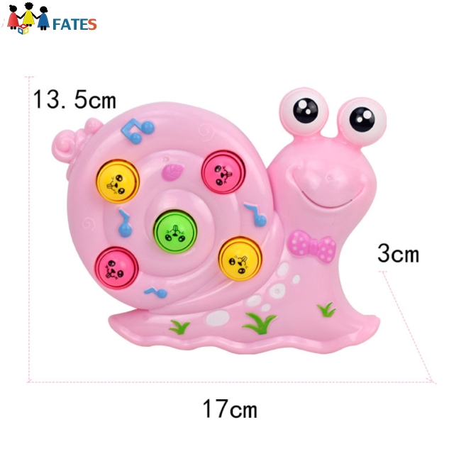 Baby Kids Cartoon Snail Shape Hit Hamster Game Playing Music Interactive Toy Random Color