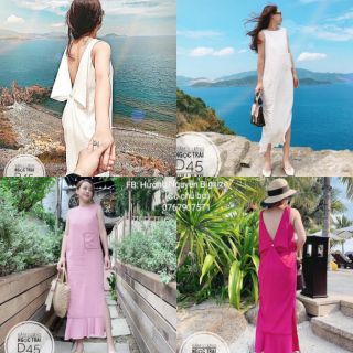 Bigsize đầm v hở lưng d45