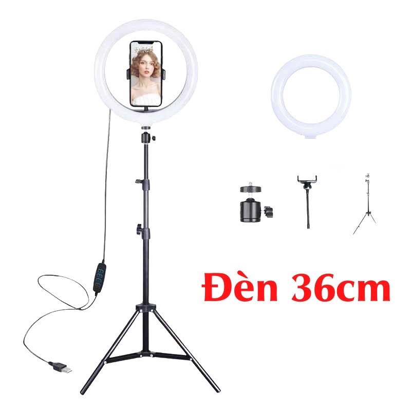 [ BẢO HÀNH 6TH] Bộ Đèn Livestream 26,33,36,45cm chân 2m Cao Cấp - Siêu Đẹp, Siêu Bền, , Full Bộ, nhiều chế độ sáng