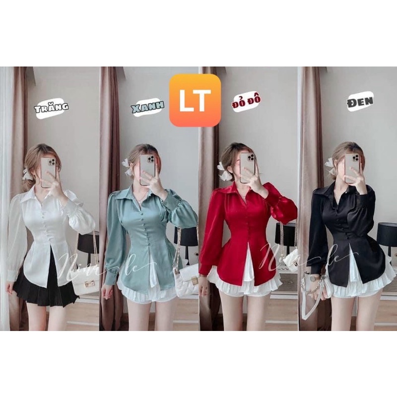 Sơ mi lụa cột eo siêu hot ( có hình thật )