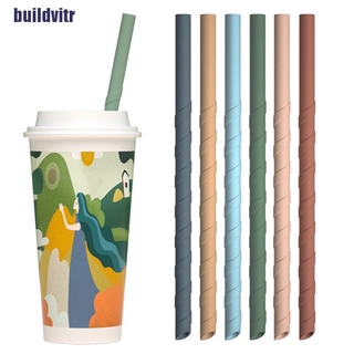 Bộ Ống Hút Silicone 6 Màu Có Thể Tái Sử Dụng Kèm 2 Ống Hút