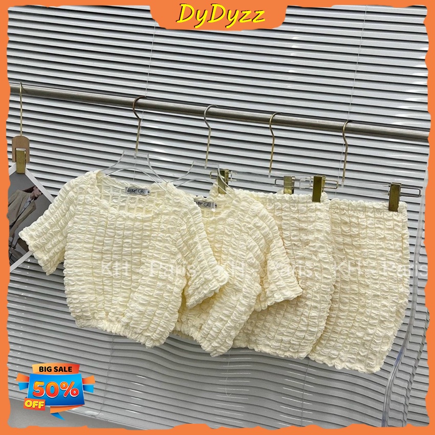 Set Bộ Đi Chơi Chất Vải Xốp - Áo Croptop Kèm Chân Váy Ôm Tôn Dáng - Hàng Cao Cấp Chuẩn Shop