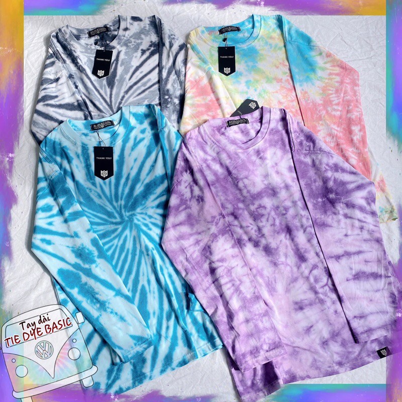ÁO TIE DYE TAY DÀI LOANG TRƠN SIÊU XINH FORM FREESIZE