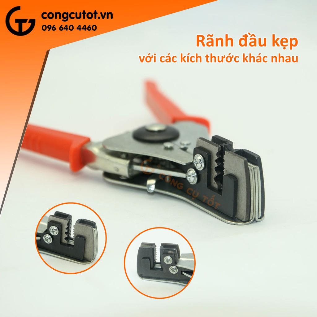 Kìm tuốt dây điện tự động lõi 0.5-2.2mm