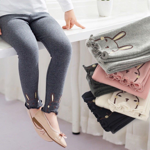 Quần legging thỏ con cho bé gái