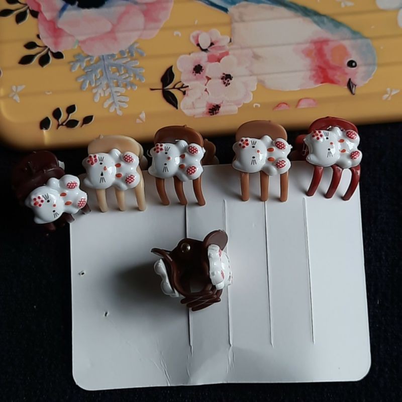 Túi 6 kẹp tóc nhí cho bé 1cm