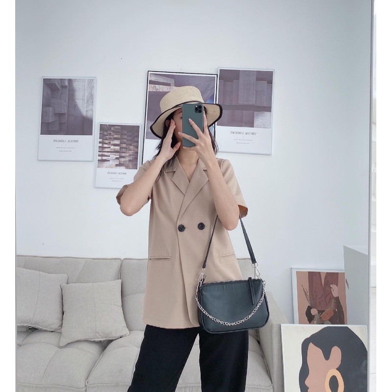 blazer cộc tay túi cơi | BigBuy360 - bigbuy360.vn