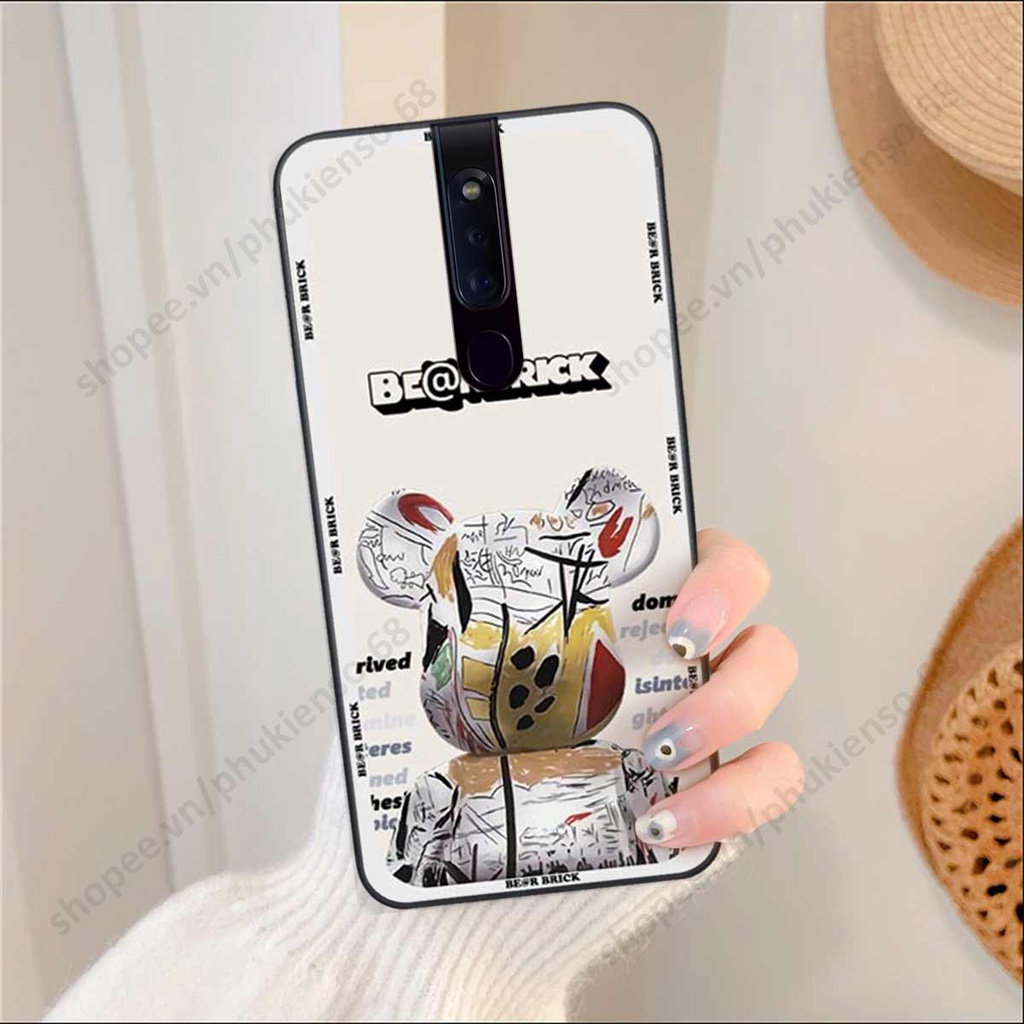Ốp lưng điện thoại Oppo F11 / F11 Pro elegant, gấu be@rbrick cao cấp, vỏ ốp rẻ đẹp