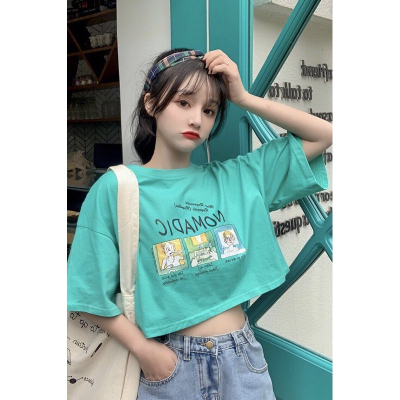 Croptop nữ 💥FREESHIP💥 Áo crop Nomadic form rộng siêu xinh [ao thun]