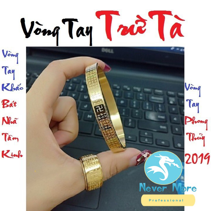 VÒNG TAY BÁT NHÃ TÂM KINH HÌNH TRÒN MÀU VÀNG - đeo tay vạn sự may | BigBuy360 - bigbuy360.vn