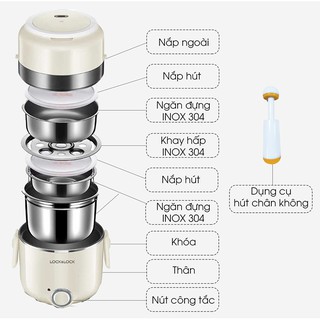 [Lòng Hộp Inox] Hộp Cơm Điện Lock&Lock - 2 Lít - Hàng Chính Hãng