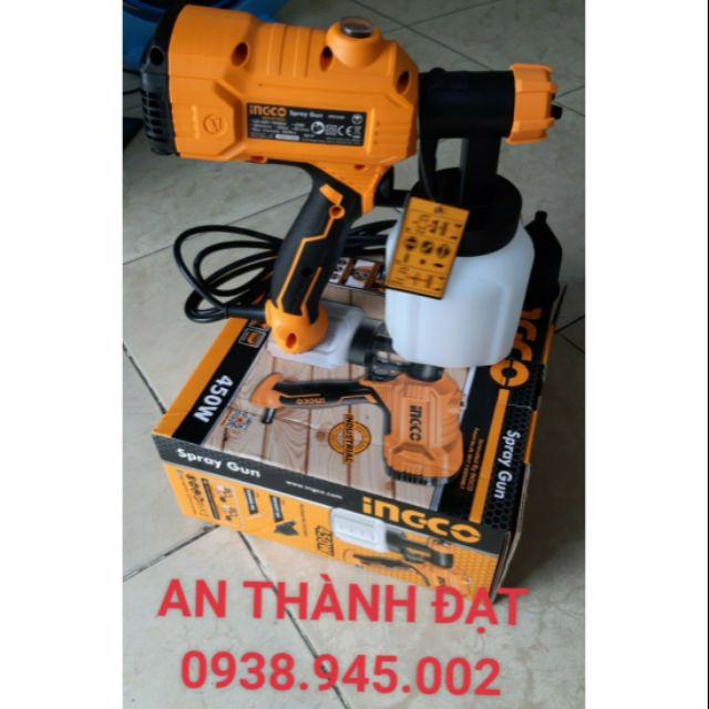 MÁY PHUN SƠN DẦU 450W XÀI ĐIỆN INGCO&lt;br&gt;MODEL:SPG3508