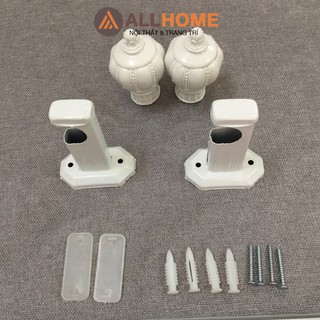 Com bo thanh phụ kiện treo rèm khoen đục lỗ ore bao goomg thanh treo trụ đỡ đầu bịt rèm