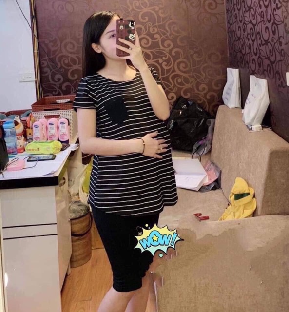 Bộ đồ bầu trẻ trung hiện đại!size đại đến 80kg
